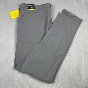 Hind Golf Performance Pants Mens Size 38x32 Gray 4Way Stretch Wicking NWT